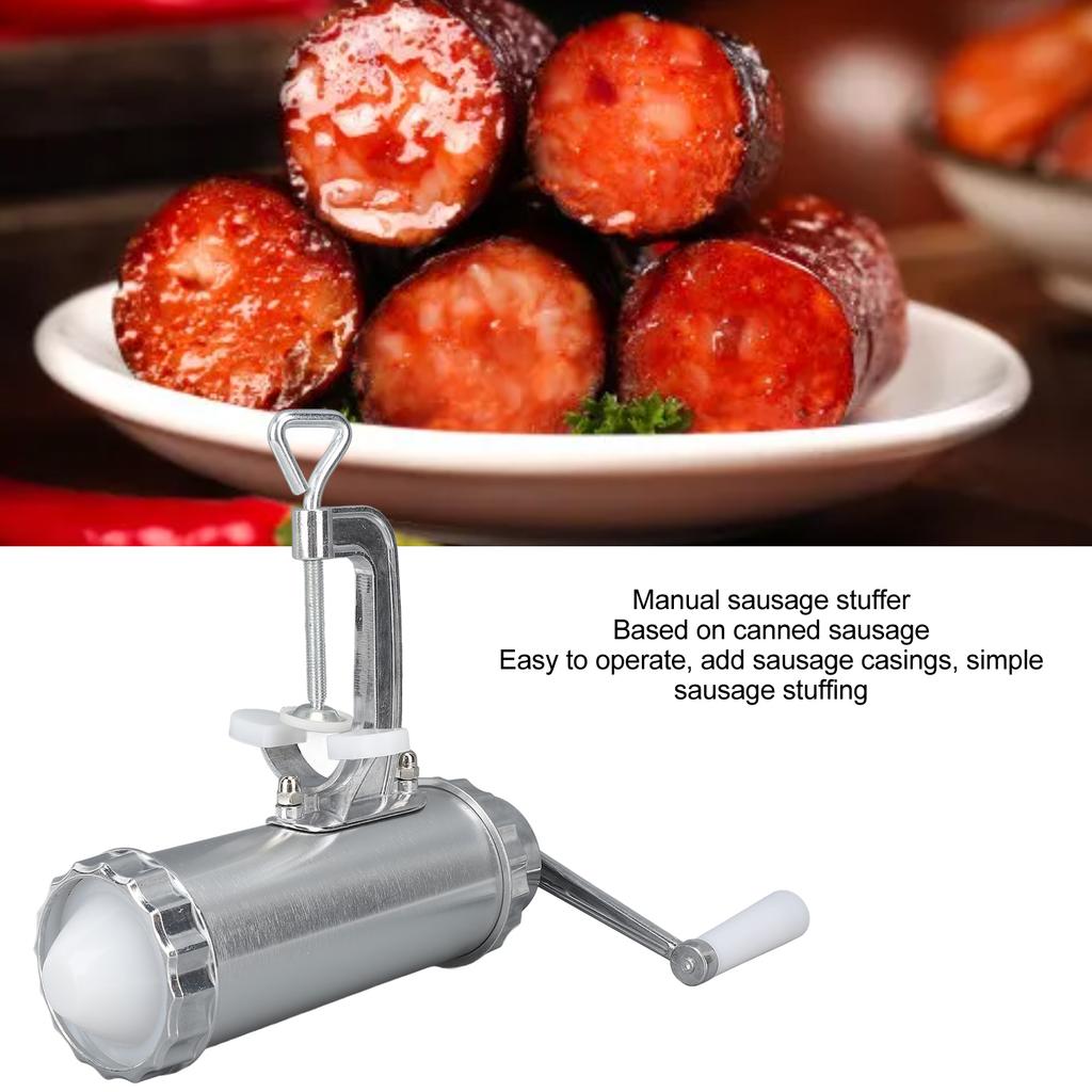 Sausage Stuffer Aluminum Alloy Horizontal Meat Filling Kitchen Machine Meat Sausage Machine for Kitchen Household