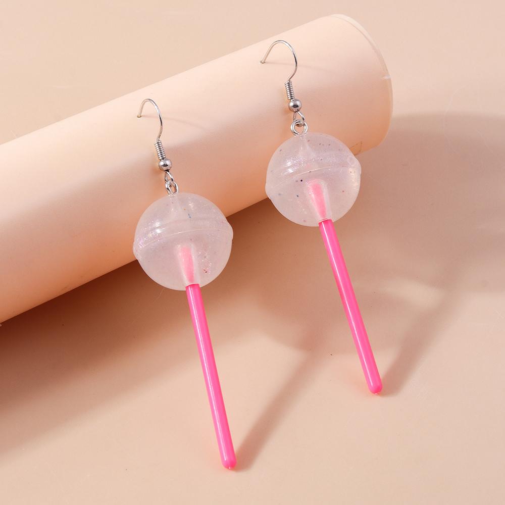Cute Resin Sweet Lollipop Drop Earrings for Women Simulation Food Candy Dangle Earrings Girls Party Jewelry Gifts