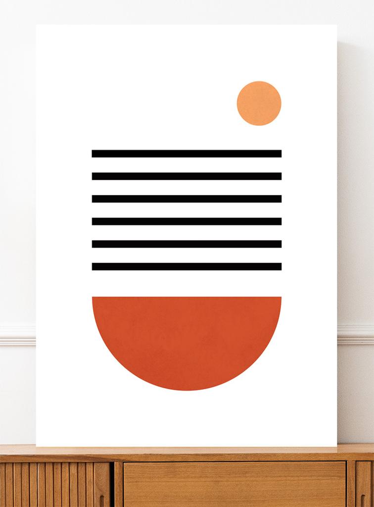 Plakat i geometrisk boho-stil