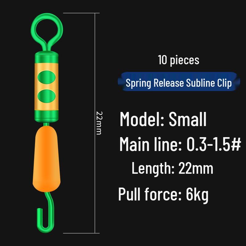 Anti-Tangle Silicone Leader Clip & Connector - Force-Relieving Fishing Tackle Accessory