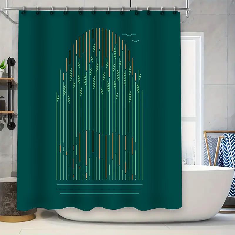 

Shower Curtain Set Waterproof Abstract Pattern Modern Bathroom Decor Liner Backdrop Washable Quick Dry Fabric Home Textile W60H190(CM)-1 Pcs