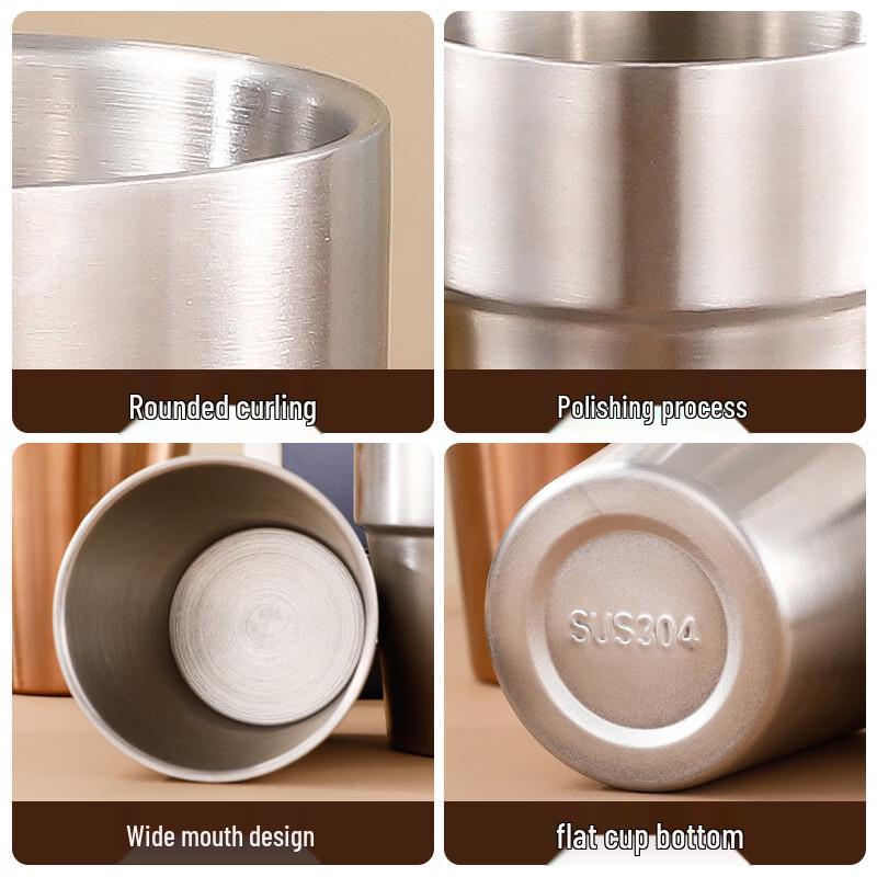Abay 304 Stainless Steel Double-Layer Insulated Drinking Cups