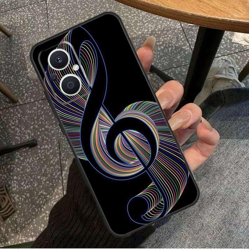 Musical Music Note For OPPO Reno 14F 13F 12F 11F 10 11 12 13 14 Pro 7 8 Lite 8T OPPO Find X5 X6 X8 X9 Pro Case