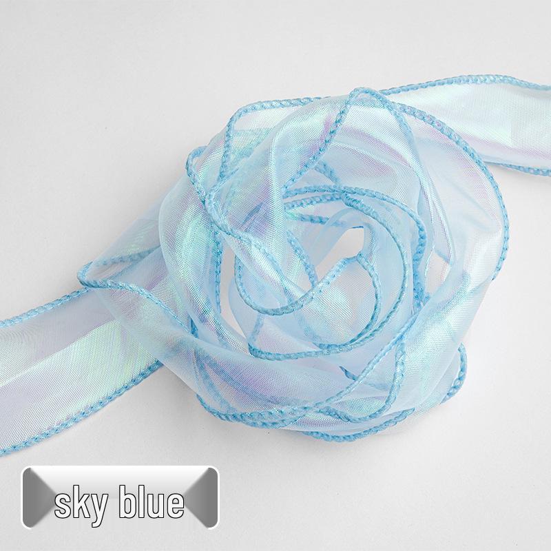

Colorful Fishtail Organza Ribbon for Cake Baking, Floral Art, and Overlock Lace