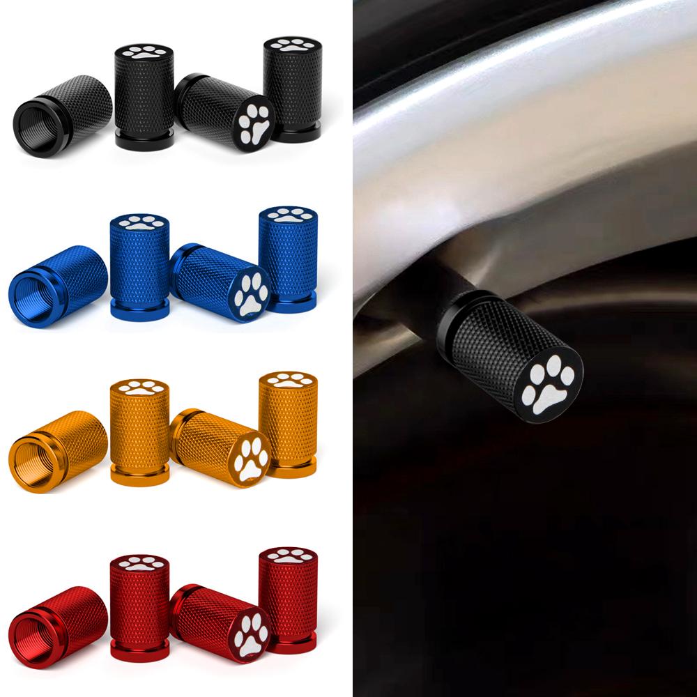 4Pcs Tire Valve Stem Cap Cover - Tire Air Cap Metal with O Rubber Ring Universal for Car Truck Motorcycle Bike Black Valve Stems 1