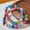 Summer Dopamine Tourmaline Mixed Color Natural Quartzite Jade Bracelet Bracelet, Niche Design Sense