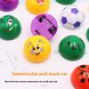 Mini-Aufziehspielzeug aus Kunststoff mit Cartoon-Ausdruck Halbkugel-Design für Kinder und Familienspaß
