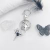 Guitar Pendant Keychain with Shimmering Stones Metal Keyring Sweet Cool Girls Key Chain Lightweight Jewelry for Bag