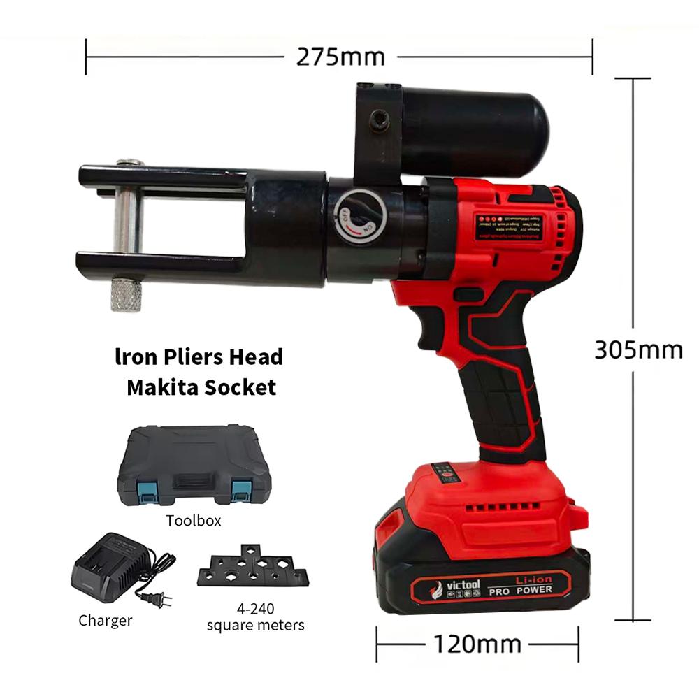 SL240 Brushless Motor Rechargeable Electric Hydraulic Crimping Tool Copper Nose Terminal Crimp Hydraulic Tool For Electricians