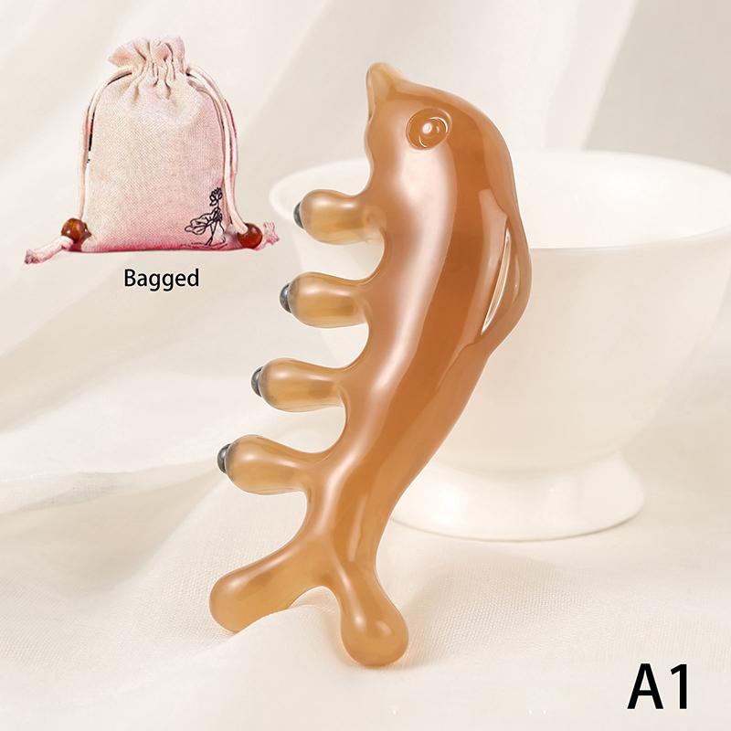 

Cartoon Magnetic Therapy Dolphin Massage Comb Head Massager Meridian Scalp With Storage Bag Body Home Health Massage Tool