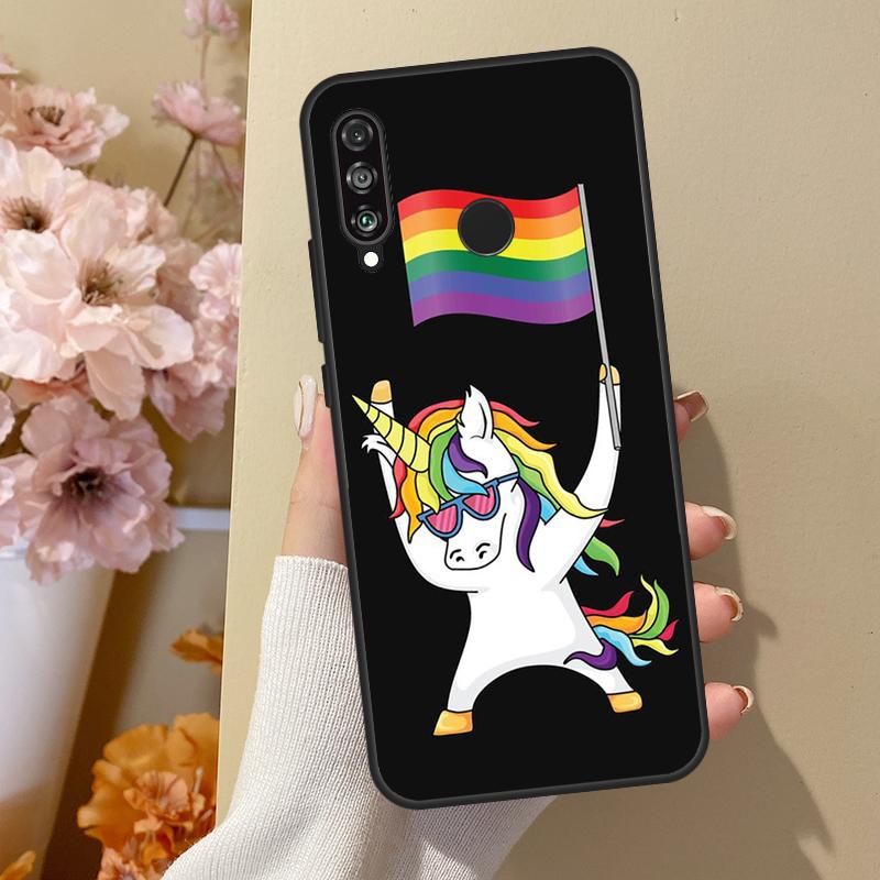 Gay Pride LGBT Rainbow Flag Cover For Huawei P30 Lite P40 P20 P50 Pro Nova 5T P Smart 2019 Case For Honor 50 10i 8X