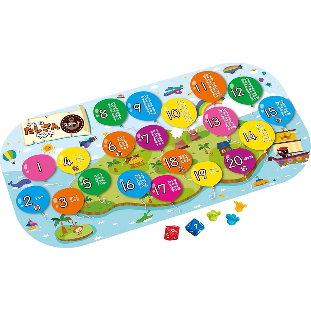 

Kumon Publishing Dice Addition Subtraction Land Full Color 56.6x29.8cm Paper ABS Acrylic Educational Toy