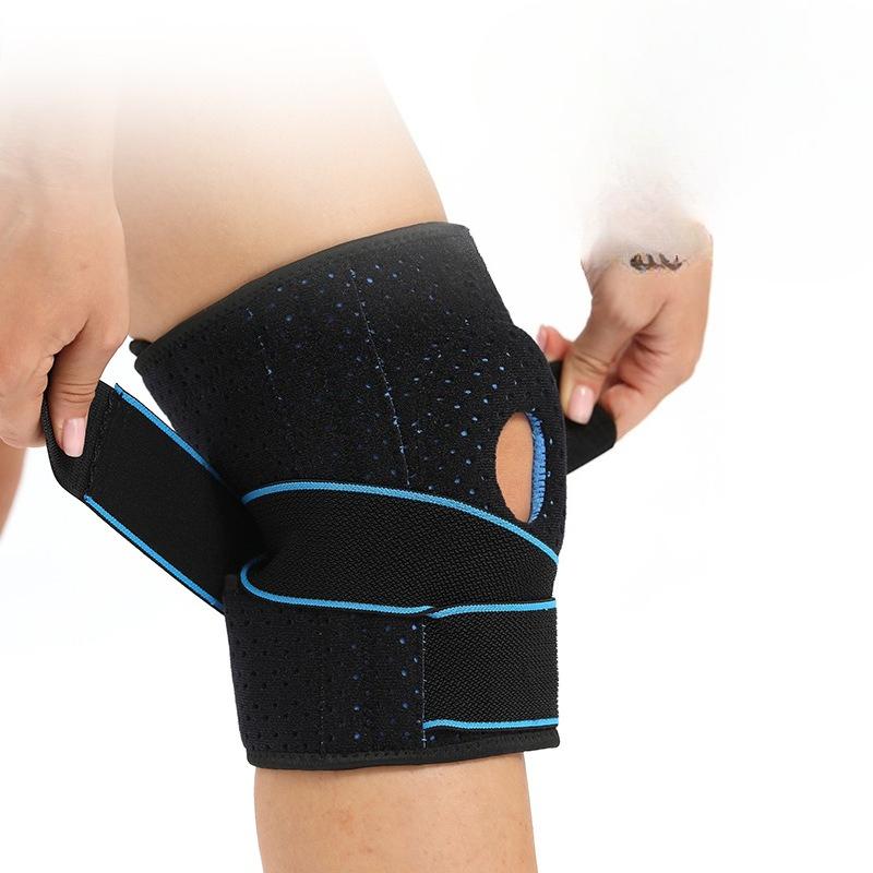 Fitness Basketboll Knäskydd Löpning Sport Tryck Knäskydd Menisk Patella med Silikon Anti-Kollisions Knäskydd