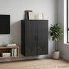 Wall Mounted Cabinet Black 66 x 34.5 x 90 cm Engineered Wood