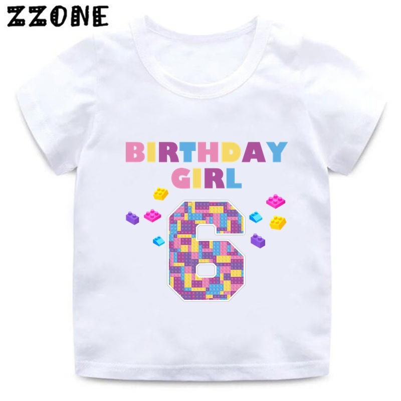 Master Builder Blocks Building Print Cartoon Girls Clothes 1 2 3 4 5 6 7 8 9 Years Happy Birthday Kids T Shirt Baby Boys TShirt