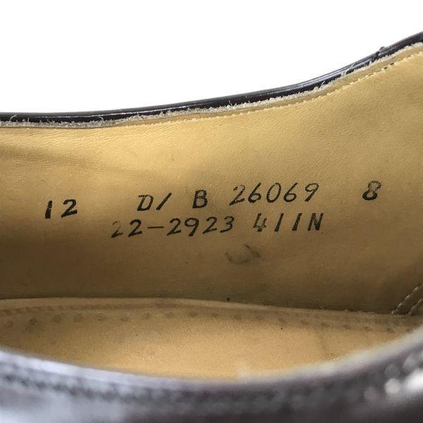 80s-90s USA Made Vintage/Johnston & Murphy OPTIMA/Full Brogue Wingtip/12D/29.0-30.0/Brown/BROWN/(USED)