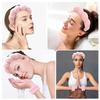 Fluffy Face Washing Headband, Women's Skin Care Face Washing Headband, Terry Cloth Headband and Wristband (Pink)