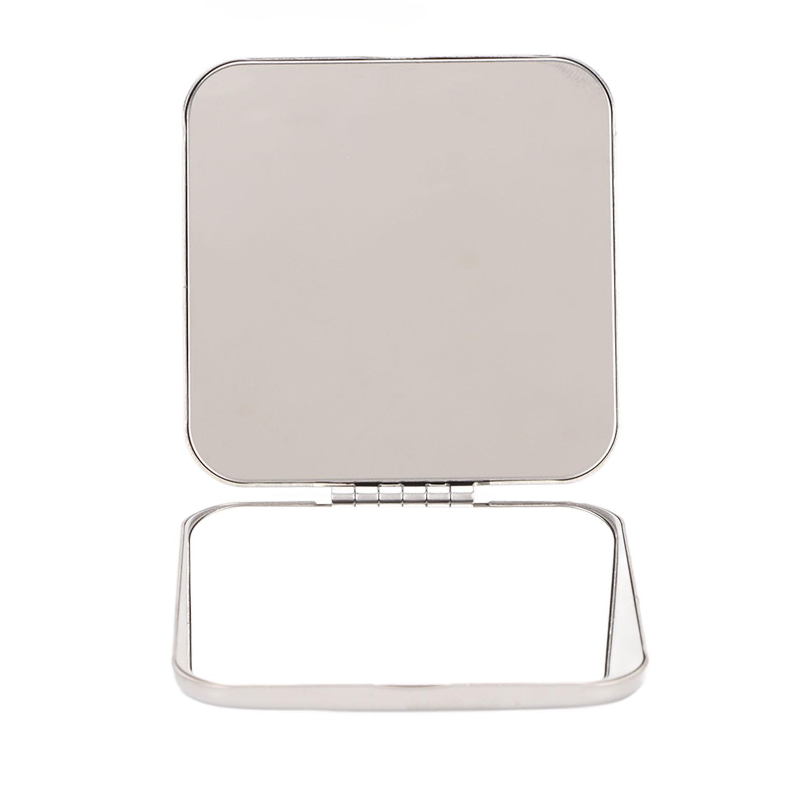 

Карманное зеркало двухстороннее складное зеркало из нержавеющей стали для маленькой сумочки портативное компактное дорожное зеркало