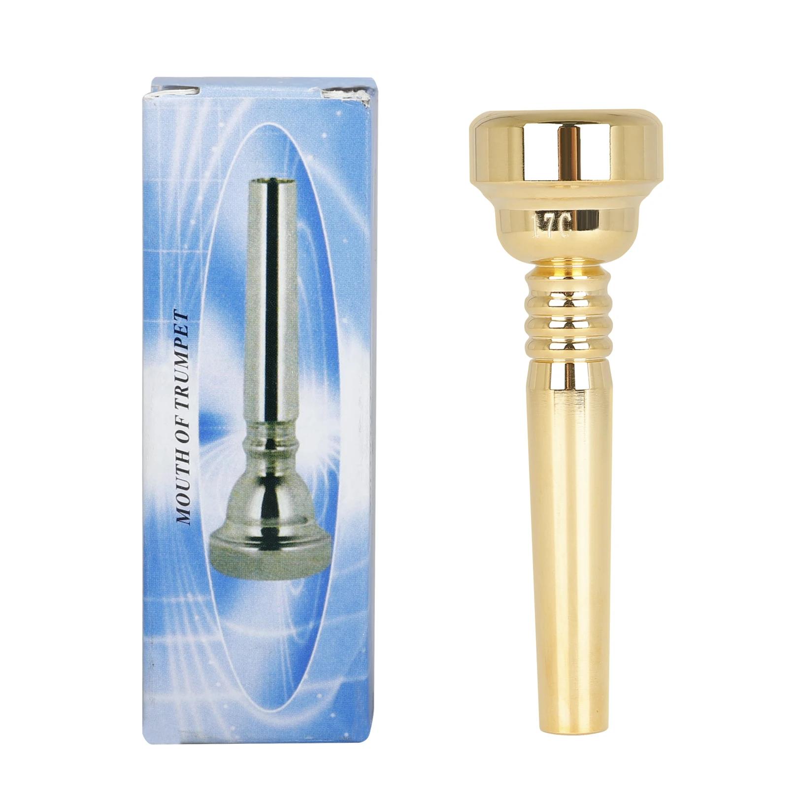 IRIN Trumpet Mouthpiece 17C Gold-Plated Design Brass Instrument Accessories Replacement Premium Trumpet Mouthpiece Parts