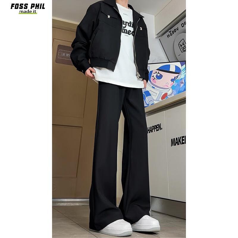 Foss Phil K53 Men's Casual Micro-Flared Suit Pants