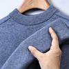 Hengyuanxiang Men's 100% Pure Wool Round Neck Sweater