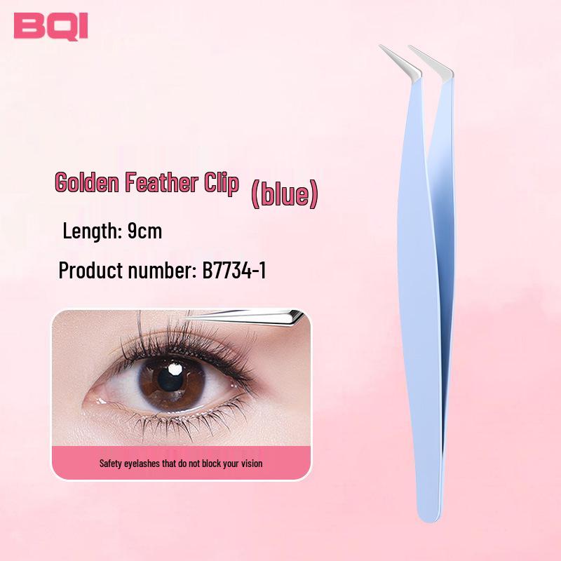 BQI Gold Precision Eyelash Tweezers Set for Beginner Technicians