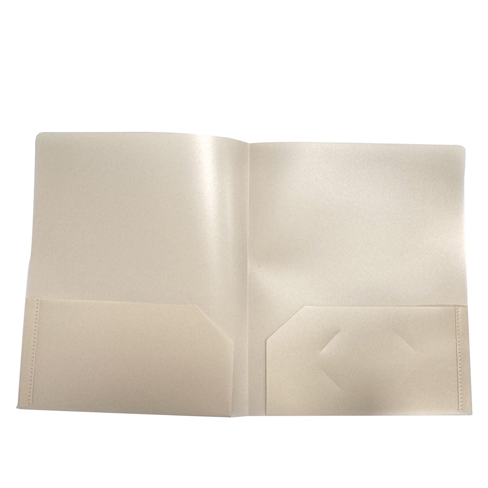 

PP Plastic Double Pocket Folder Document Holder with Two Insert Pockets for Office School Use 23 5x29CM Durable Lightweight File Organizer One Size