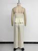 Elegant Summer Strapless Vest Two-Piece Set with Ruched Waist for Women