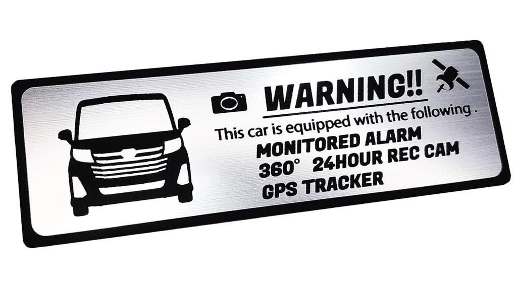 Honami Works ROOMY Custom Sicherheits-Emblem Überwachung Dashcam GPS-Tracker Aufkleber 24-Stunden