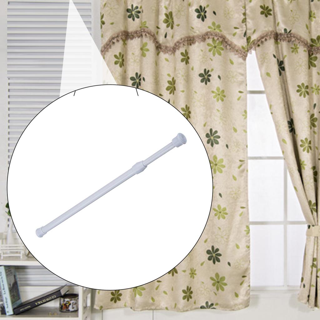 Spring Tension Curtain Rods Widely-used Adjustable Metal Curtain Rods for Wardrobe Kitchen Cupboard