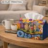 2D Flat, 1pc Colorful Village Houses And Trees Tissue Box Cover - Decorative Suitable for Home, Office, Restaurant Storage Organizer with Cover, Fits 