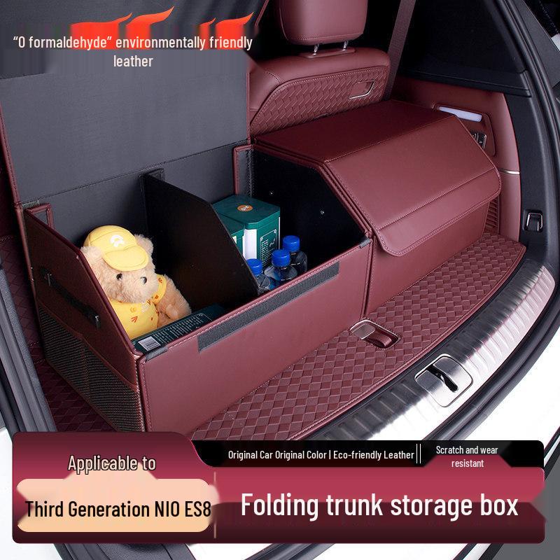 Compatible with 26 Nio ES8 Models: Trunk Storage Box, Foldable Organizer for Car Interior Accessories.
