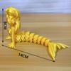 Plastic 3D Printed Mermaid Figurine Multi-jointed 6 Colors Mermaid Desktop Ornaments Movable Articulated Fidget Toy