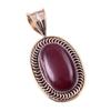 Natural Mookaite Gemstone 925 Solid Sterling Silver Two Tone Pendant 1.50" y4d95