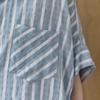 MAXZA Soft Cotton Blend Loose Fit Stripe Shirt Blouse Ze07qb004nh
