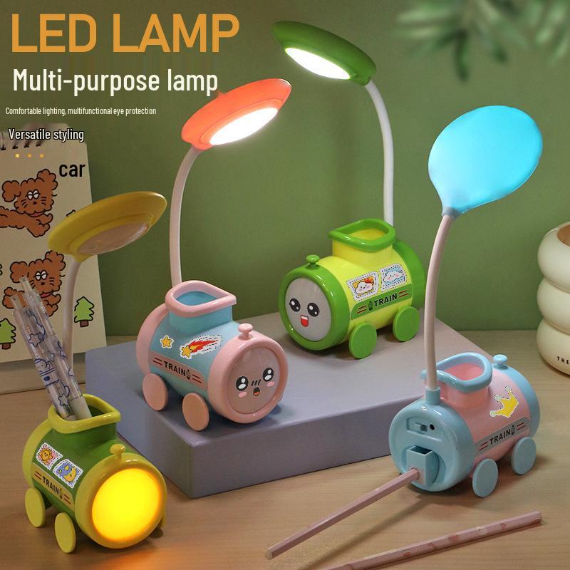 Multifunctional Folding Cartoon Desk Lamp with USB Charging and Eye-Protection for Study, Dormitory, and Bedside Use
