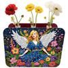 DIY Diamond Painting Wooden Tube Vase Two-Sided Pattern 5D DIY Vase Diamond Painting Kit for Adults Gift Idea Home Office Decor