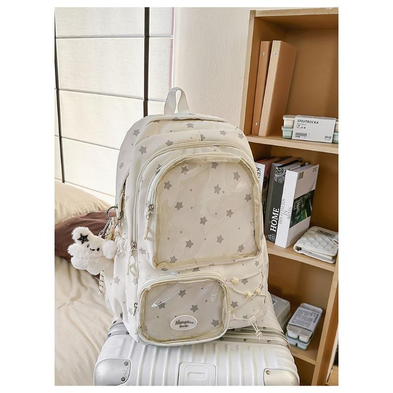High value, fresh, sweet and cute star backpack, lightweight and simple backpack for junior high school students