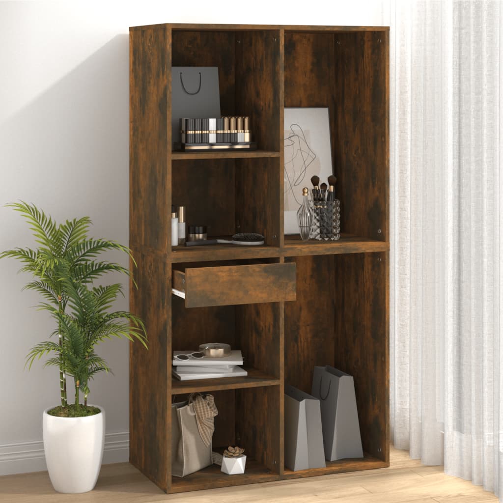 Cosmetic Cabinet Smoked Oak 80 x 40 x 75 cm Engineered Wood