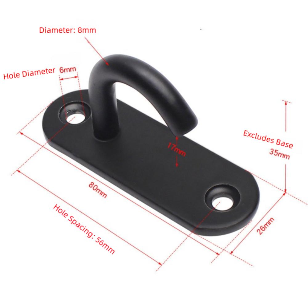 

Pad Eye Wall Hook U/J-Shaped Door Buckle Durable Ceiling Mount Hanger for Fan Lamp G