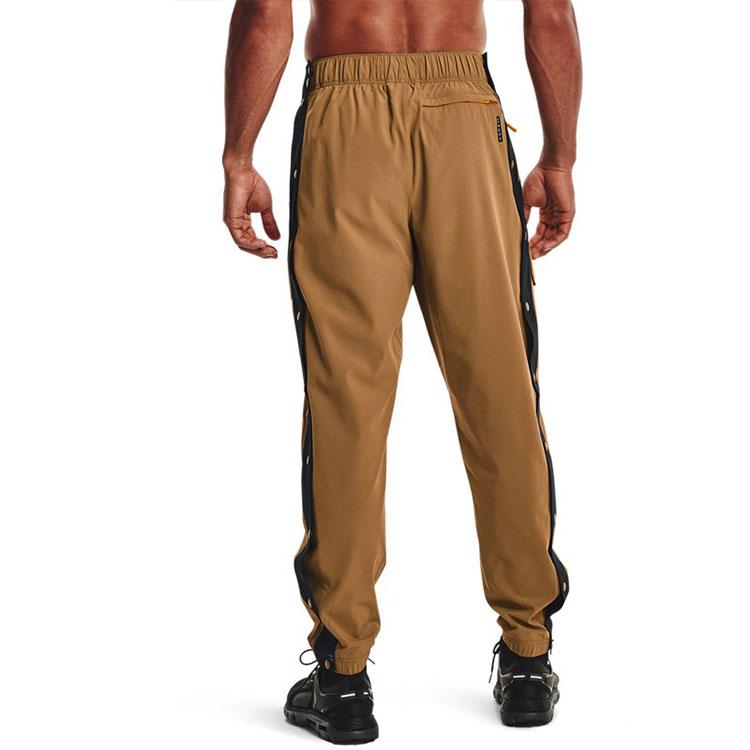 Under Armour Rush Solid Woven Training Pants Men Pants Brown 1366190-277
