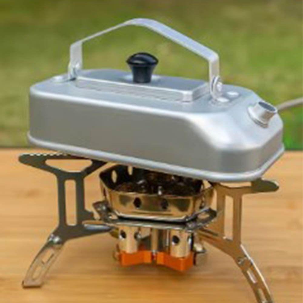 With Handle Camping Boiling Water Pot Aluminum Zinc Zinc Alloy Tea Cooker  for Hiking Fishing Picnic