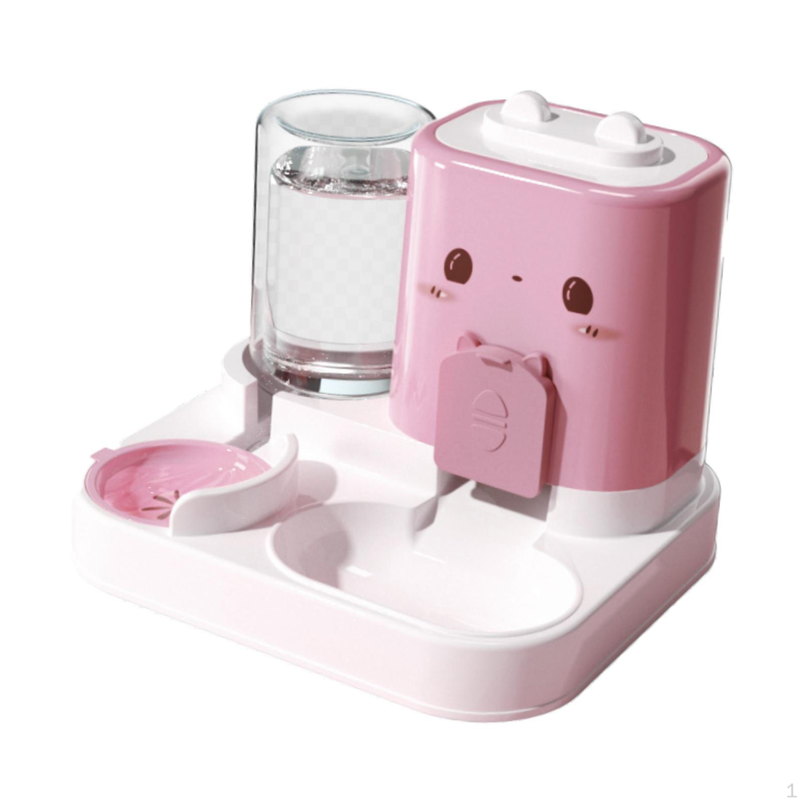 

Автоматическая кормушка для домашних животных 2 в 1, миска для кормления, съемная, для кошек, котят, щенков розовый