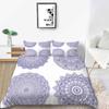 3D Jacquard Bedding Down Quilt Cover Pillowcase 2 or 3 Pieces of Datura Printed Microfiber Fabric Single Bed Double Bed Washable Ultra-soft Bedding