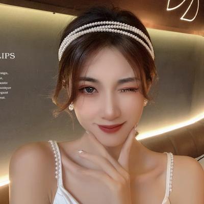 Pearl Hair Band Women's Super Immortal French Romantic New Wash Face High Head Press Hair Clip Headwear