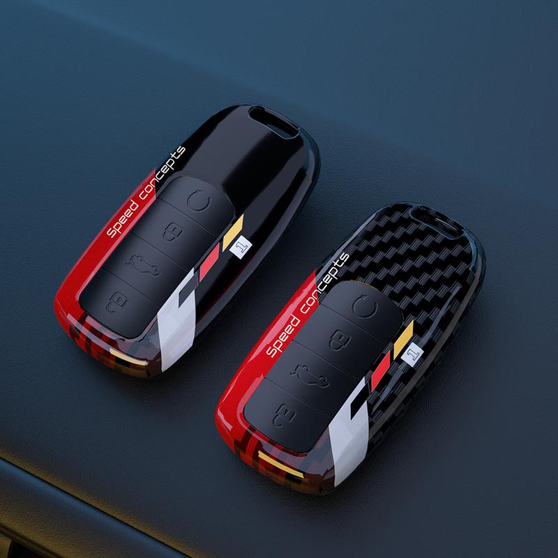 Carbon Fiber Remote Key Case Cover For Chery Tiggo 8 Pro Tiggo 8plus New 5 Plus 7pro Max Omoda 5 C5 Modod Protector Accessories
