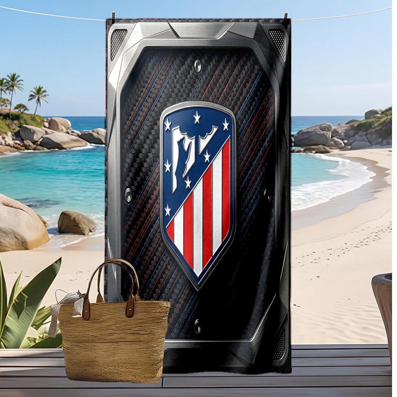 Atletico Madrid Printed Beach Towel Quick Dry Soft TowelPortable Large Rectangular Beach Blanket for Travel Swimming Pool