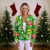 Dámský vánoční svetr Roztomilý zábavný vánoční svetr Podzimní a zimní svetr s dlouhým rukávem Pletený svetr