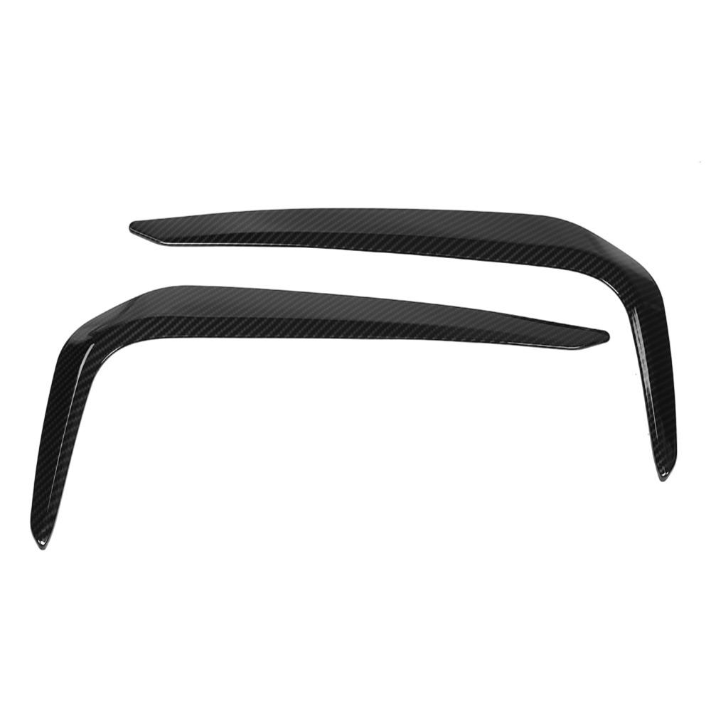2pcs Carbon Fiber Style Car Front Foglight Lamp Eyebrow Eyelid Cover Trim Stickers for BMW 5 Series M Sport G30