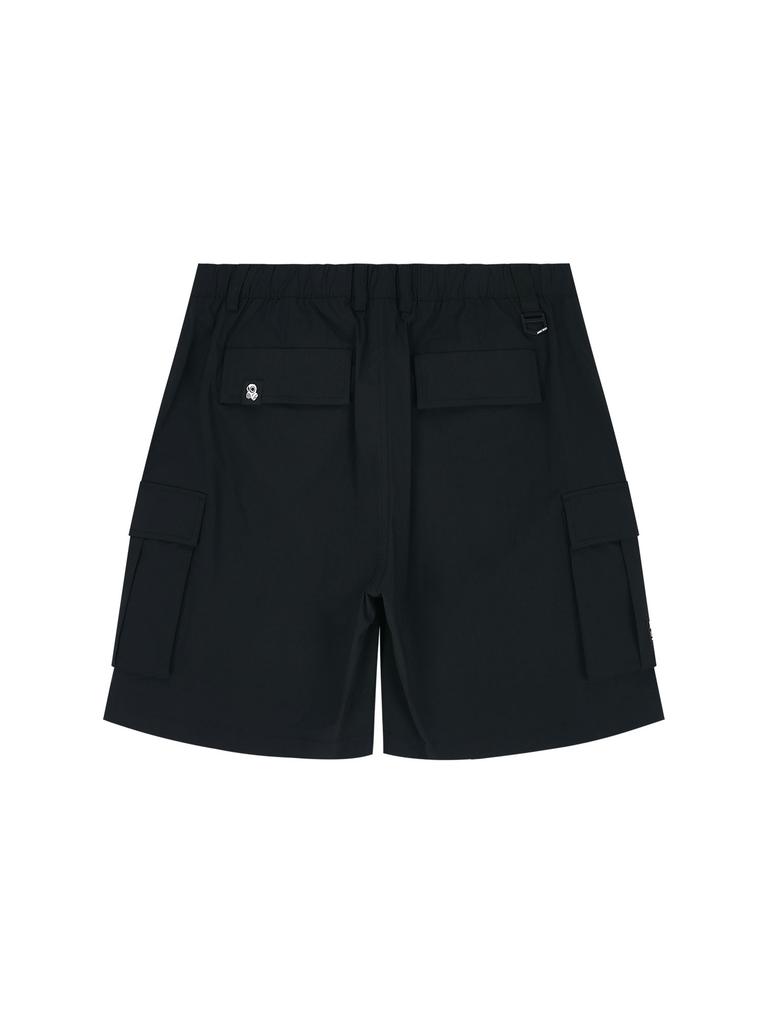 Jeimiweseuteu Nylon Stretch Cargo Shorts (Black)